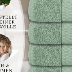 Lot 4 serviettes de bain 500g/m²
