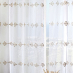 Voilage brodé 140x240 lot de 2