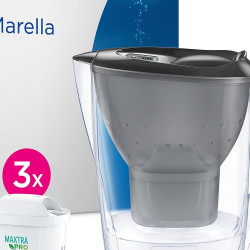 Carafe filtrante 2.4L + 3 filtres